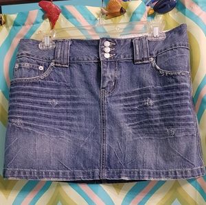 Jean skirt distressed EUC